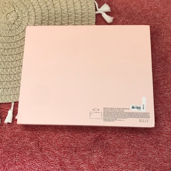 Victoria’s Secret Satin Eyemask & Pillowcase Pink Black Polka Dot NEW - Picture 5 of 5